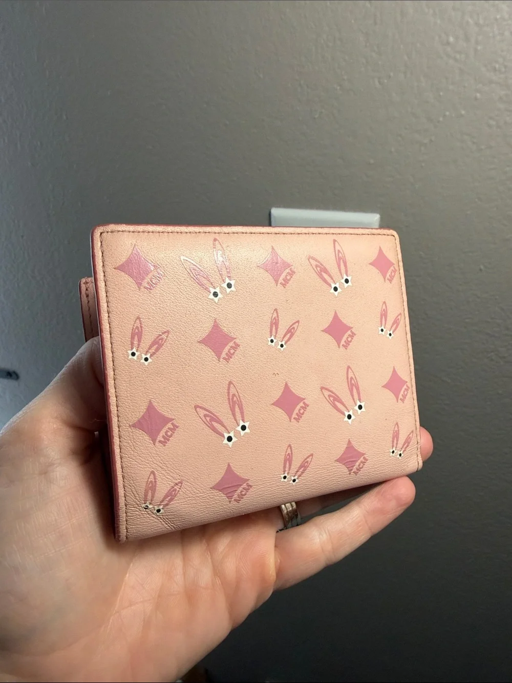 LIMITED EDITION MCM Pink Bunny Motif Wallet